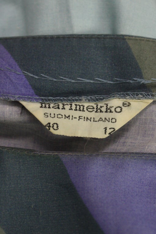 Marimekko 1960s Geometric Print Dress For Sale 1