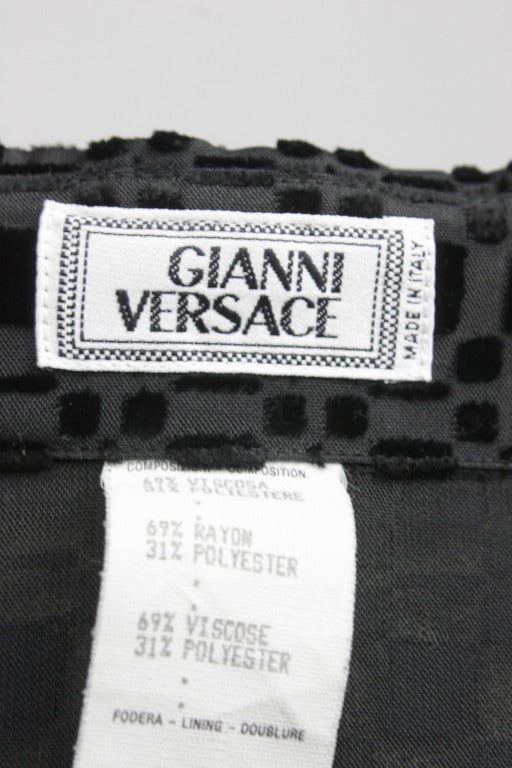 Late 1980s Men's Versace Sheer Velvet Shirt In New Condition For Sale In New York, NY