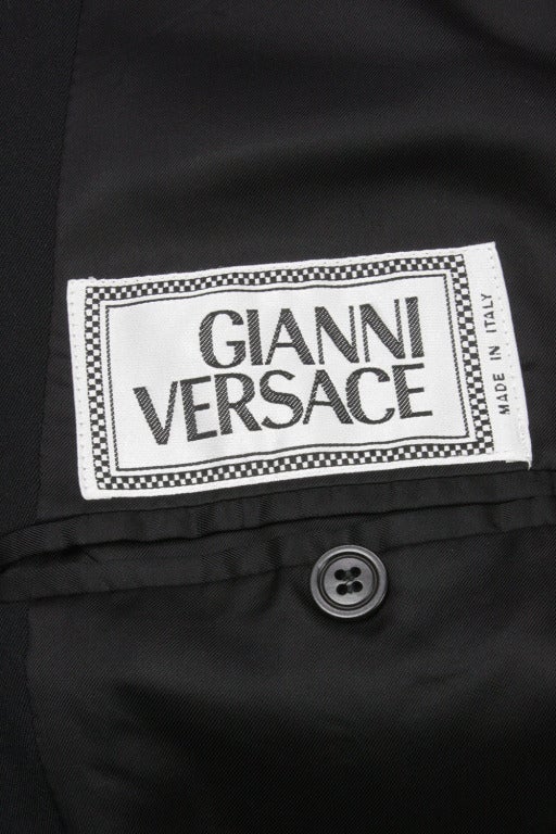 Versace 1990s Men's Leather Accented Blazer 1