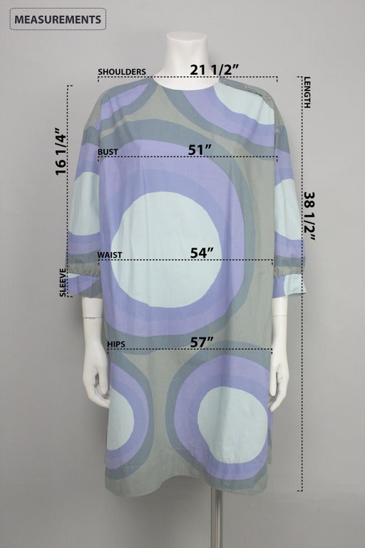 Marimekko 1960s Geometric Print Dress For Sale 2