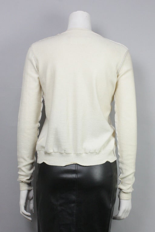 Martin Margiela 1990s Inside Out Cardigan Sweater In Excellent Condition In New York, NY