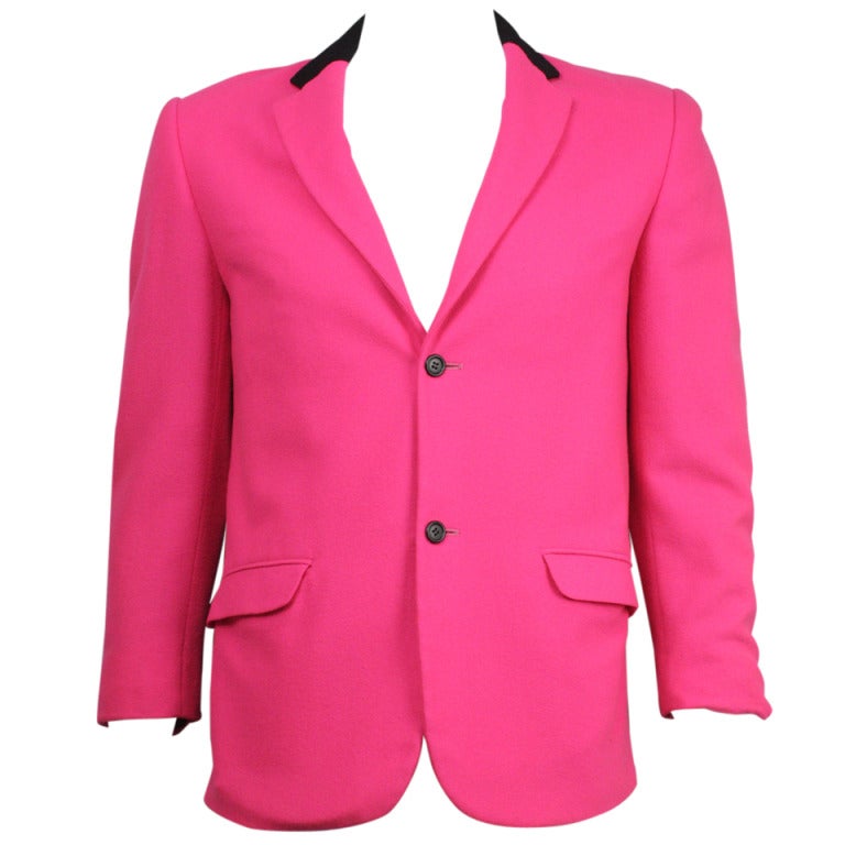 1984 Stephen Sprouse Men's Pink Blazer For Sale at 1stdibs