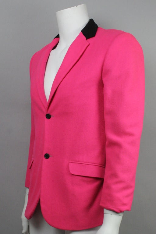 1984 Stephen Sprouse Men's Pink Blazer For Sale at 1stdibs