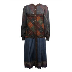 Vintage Koos Van Den Akker Early 1980s Patchwork Dress