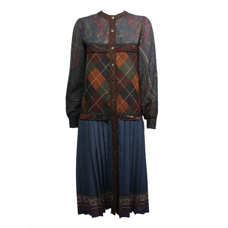 Koos Van Den Akker Early 1980s Patchwork Dress For Sale