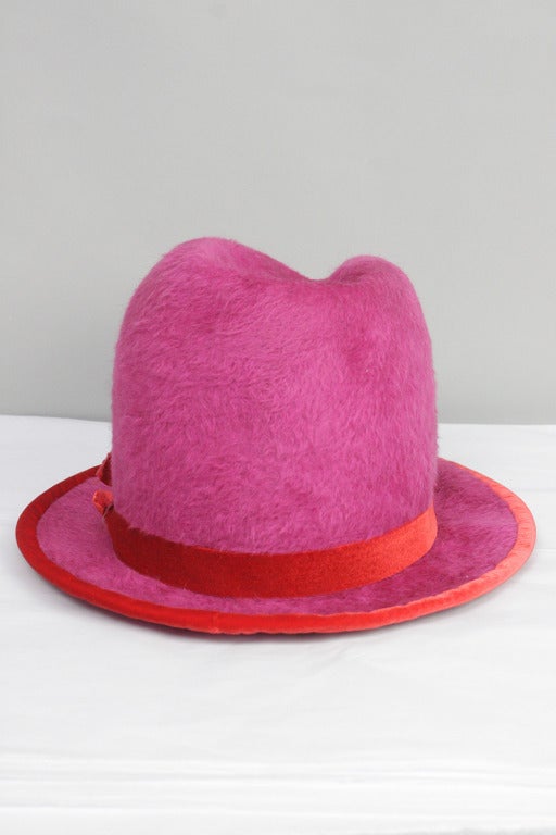 Patrick McDonald's Pink Hat In Excellent Condition For Sale In New York, NY