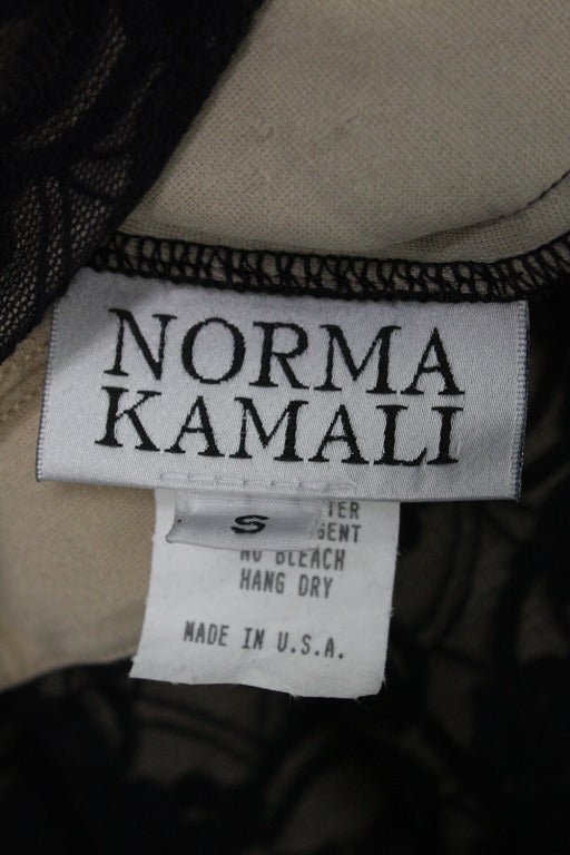 OMO Norma Kamali Black Lace Fishtail Dress at 1stDibs
