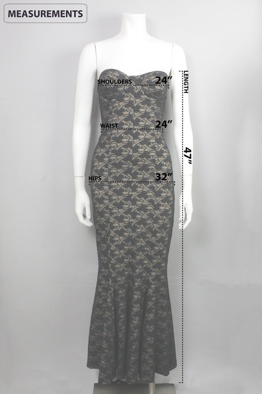 OMO Norma Kamali Black Lace Fishtail Dress 1