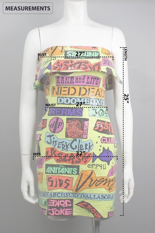 Sequined Stephen Sprouse Rock Sticker Dress 1