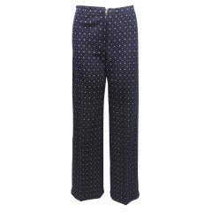 1970s Saint Laurent Wool Polka Dot Pants