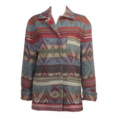 1970s Ralph Lauren Southwest Print Wool Jacket