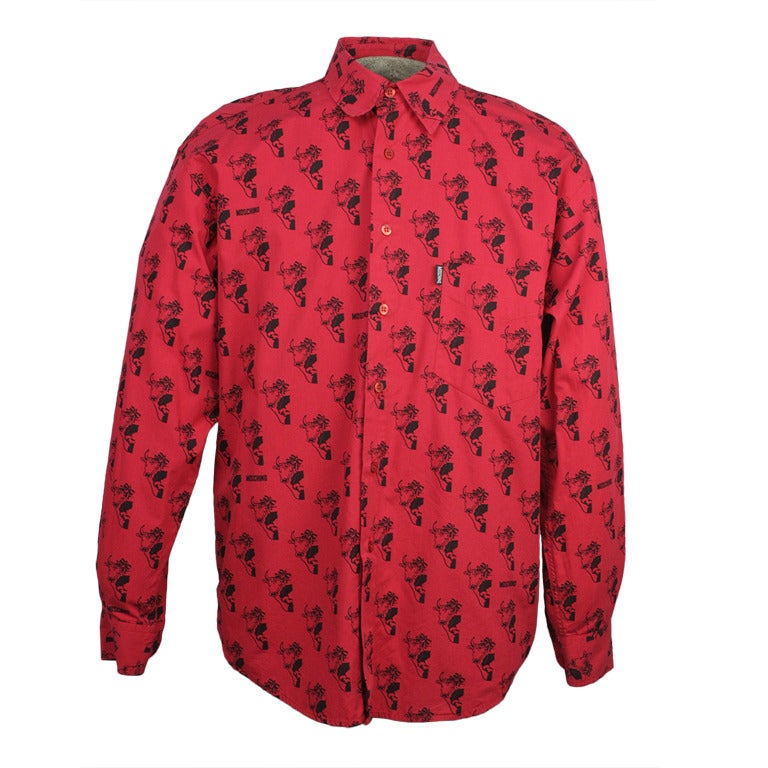 cow print button down shirt