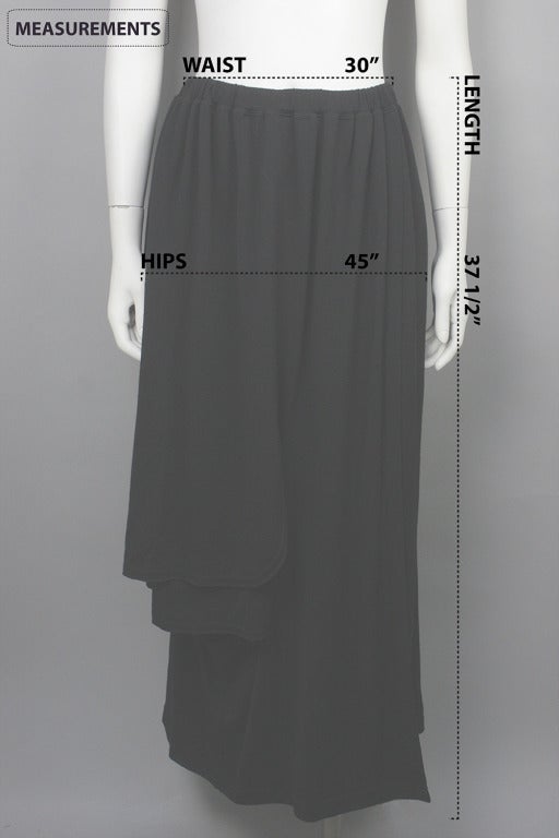 Women's 1990s Comme des Garcons Wool Asymmetrical Skirt For Sale