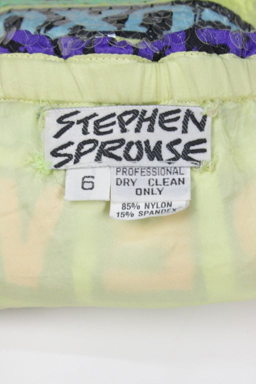 Women's Sequined Stephen Sprouse Rock Sticker Dress