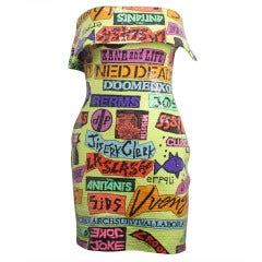 Sequined Stephen Sprouse Rock Sticker Dress