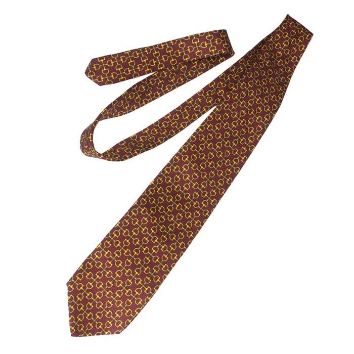 1980s Paolo Gucci Men's Burgundy Silk Horse Bit Tie at 1stDibs | paolo ...