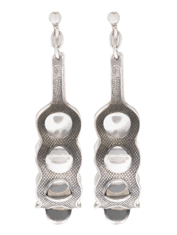 These are an interesting textured pair of earrings by Kittelsen for  J. Tostrup.