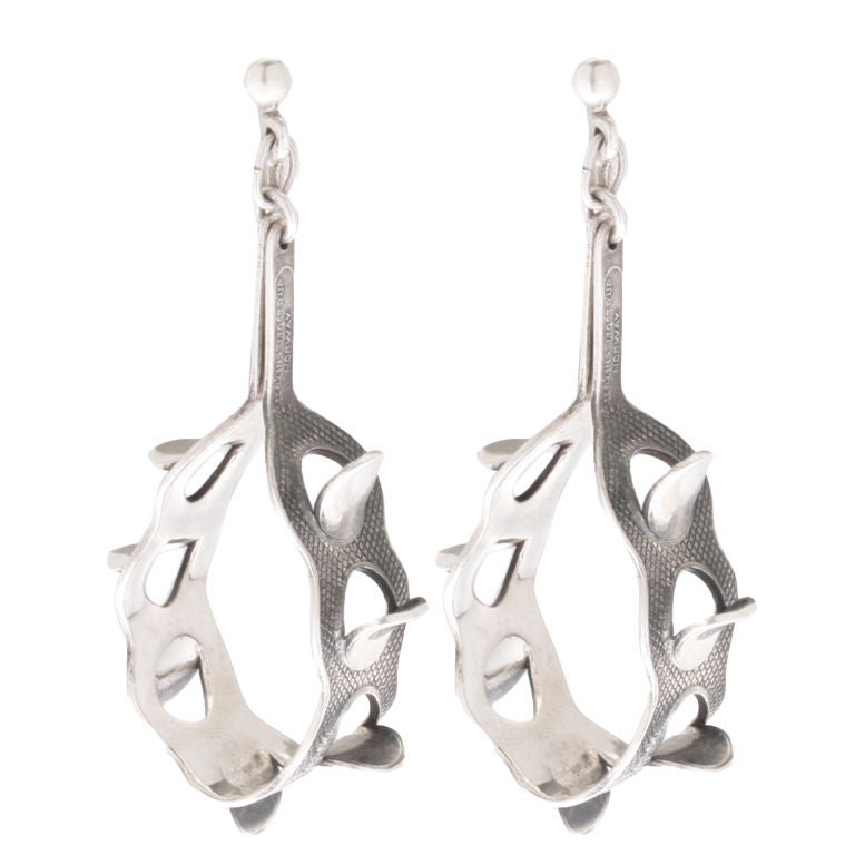 Kittelsen for Tostrup Modernist Sterling Earrings For Sale