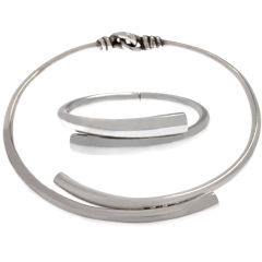 Mod Sterling Silver Necklace and Bracelet by Aagee Weimar