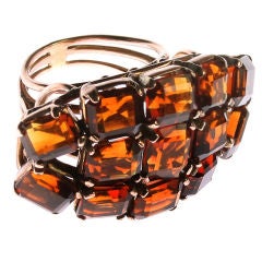 Vintage Large Over The Top and Fun  Madeira Citrine  Ring