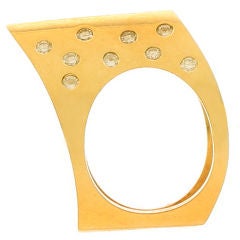 Trisko Modern Gold Sculptural Ring