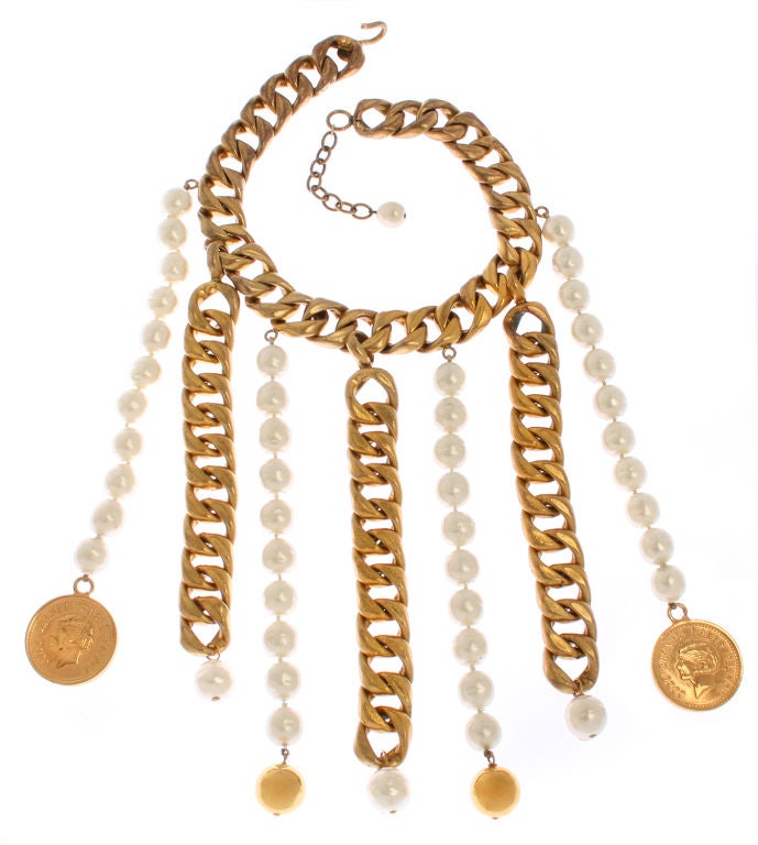 CHANEL Collarette with Pearls, Chains and Coins