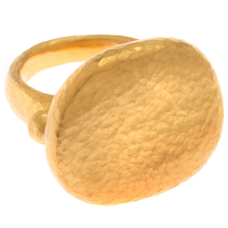 Hand Hammered Gold ring by Gurhan