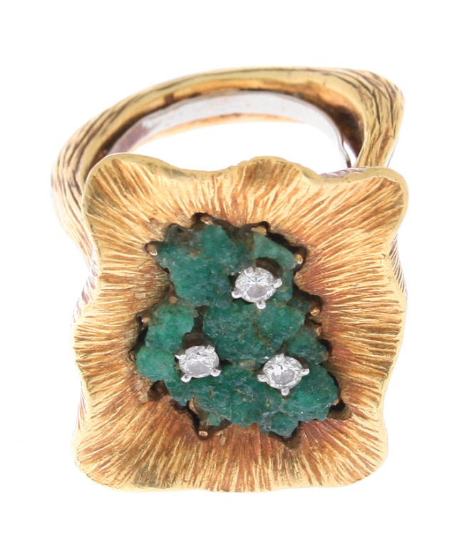 Gold, Emerald and Diamond Ring by La Triomphe