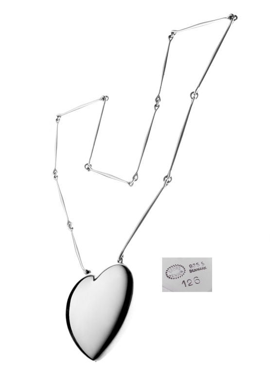 Women's Georg Jensen Large Heart Necklace