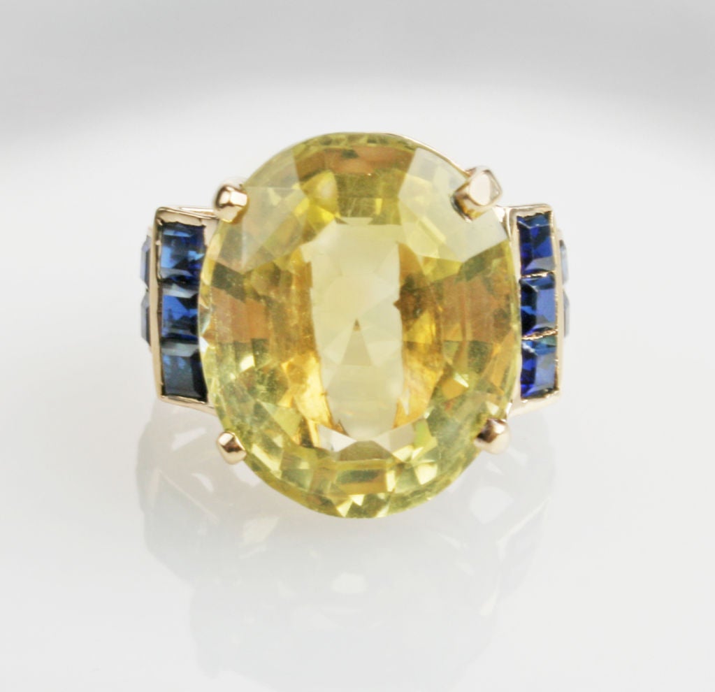 This is a faceted citrine ring mounted in 14 kt. gold. The citrine  measures .91