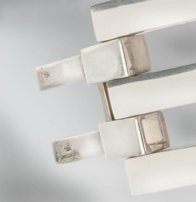 Women's or Men's TIFFANY Sterling Silver Link Bracelet For Sale
