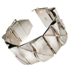 Vintage Bjorn Weckstrom for Lapponia Modernist Sterling Bracelet