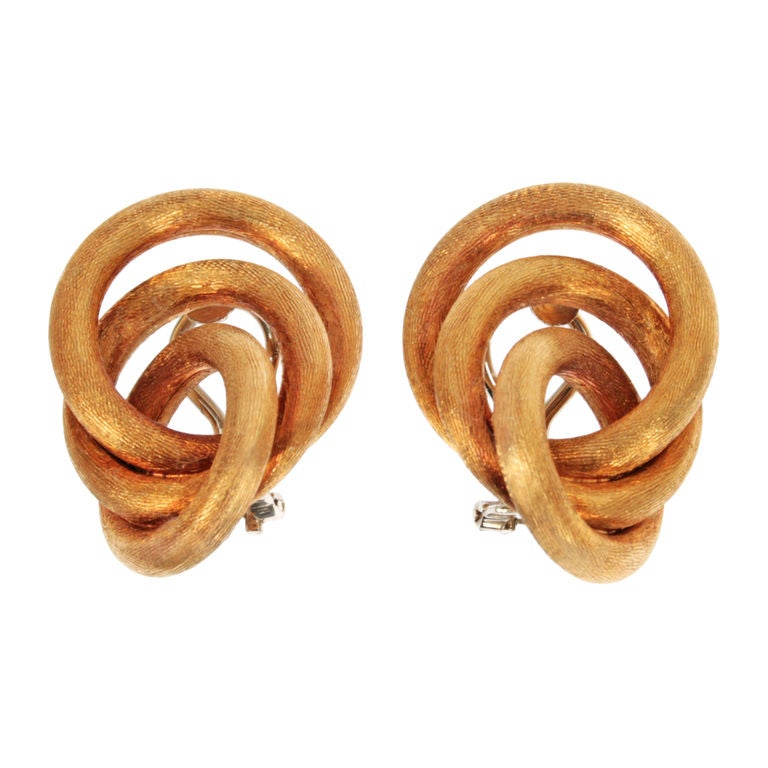 Gold Infinity Multi Hoop Earrings For Sale