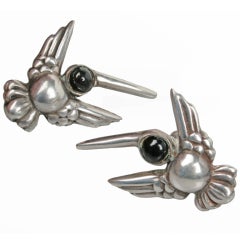 Vintage Early William Spratling Hummingbird Earrings