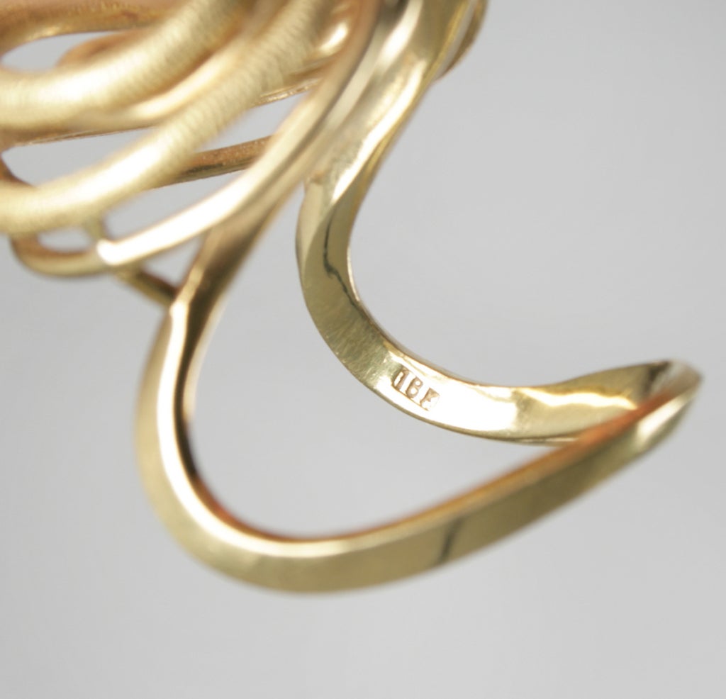 Modernist Sodalite Gold Ring 2
