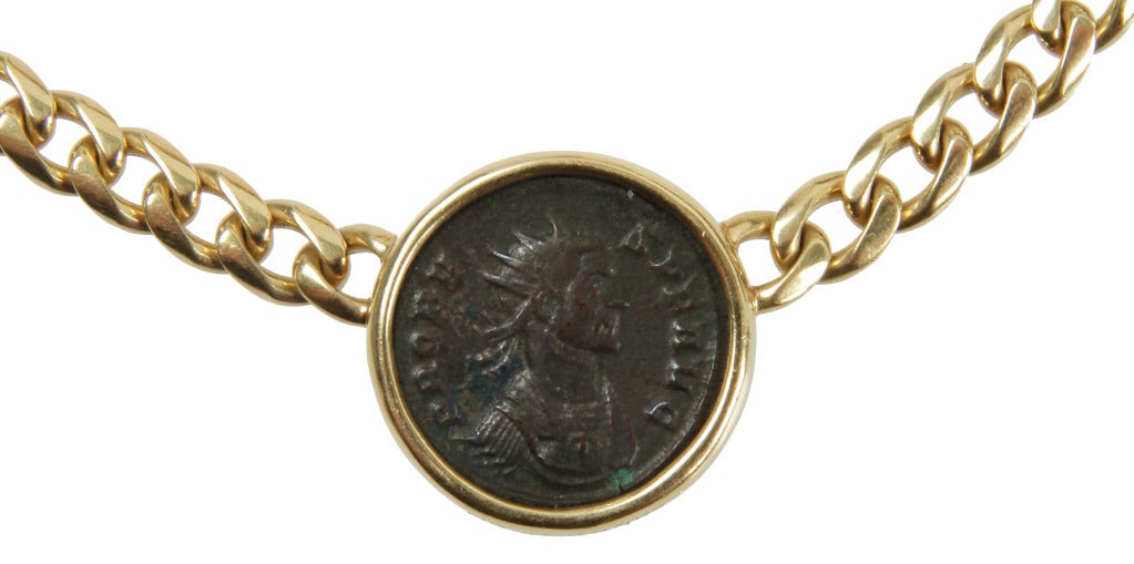 This is a handsome piece featuring a Roman Coin from Emperor Constantine dating 306-377 AD