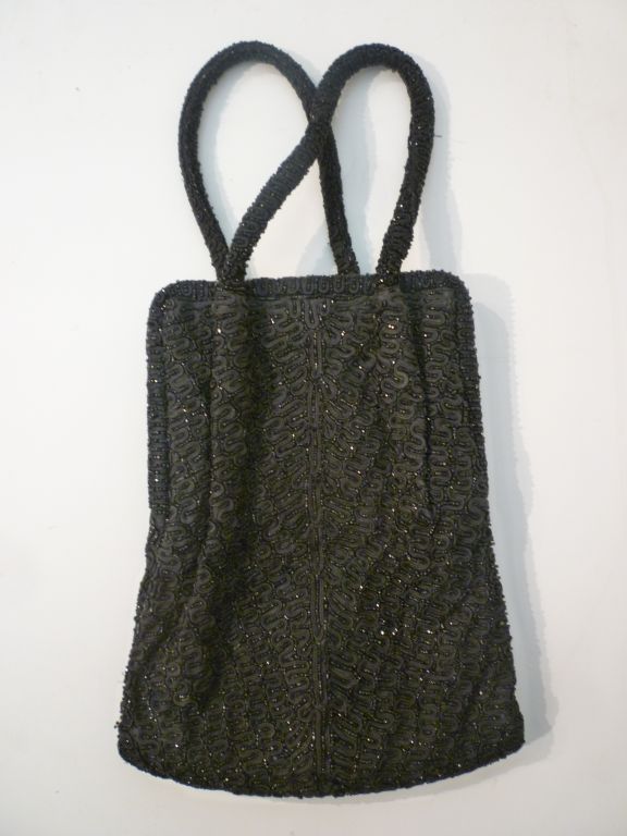 40s Koret Caviar Bead and Braid Embellished Evening Bag