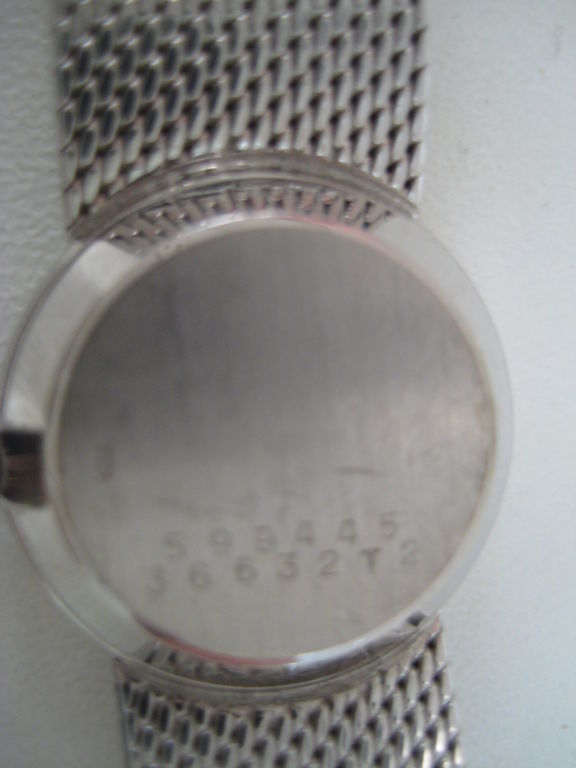 Baume & Mercier 60s 18K White Gold Watch w/ Diamonds 3