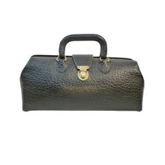 Retro 50s Embossed Leather Doctor's Bag