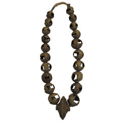 Massive Hand-Crafted African Brass Bead Necklace