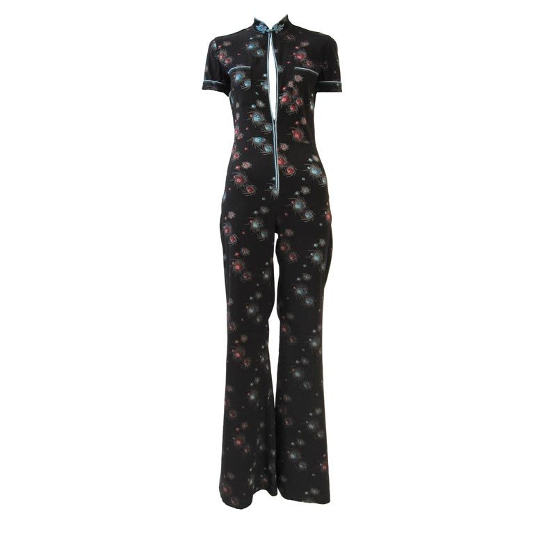 Jean Paul Gauthier Asian-Inspired  Brocade Jumpsuit