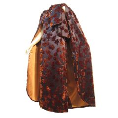 French SilkVelvet Dress and Opera Cape by Simone Pieltain 8