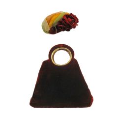 40s Velvet Evening Bag and Tilt Hat 4