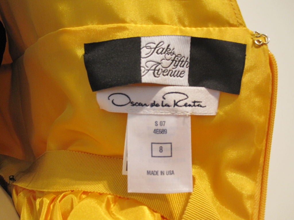 Women's Oscar De la Renta Yellow Ball Gown with Incredible Applique