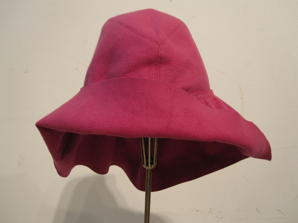40s Pink Felt Gathered Brim Hat from Carson Pirie and Scott 1