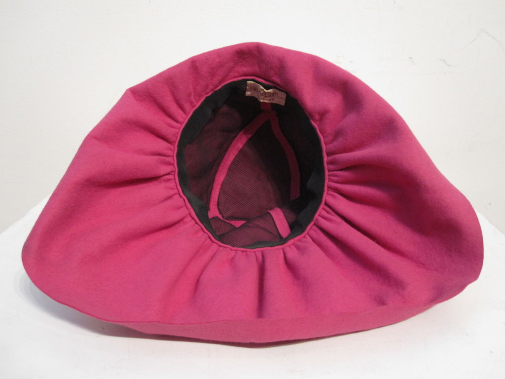 40s Pink Felt Gathered Brim Hat from Carson Pirie and Scott 3