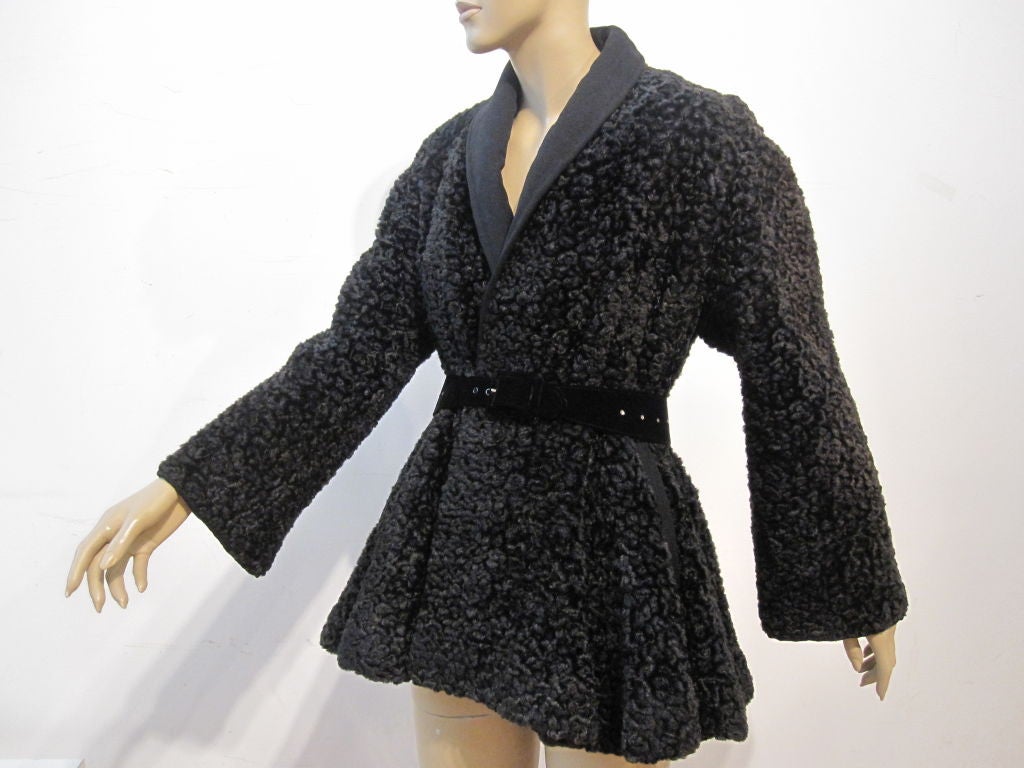 40s Faux Lamb Fit and Flair Coat