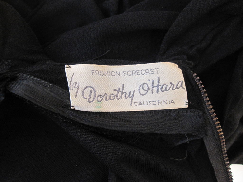 Dorothy O'Hara Fabulous 40s Draped Crepe Cocktail Dress 2