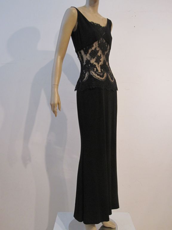 Women's Randolph Duke Gown with Lace Inset Torso