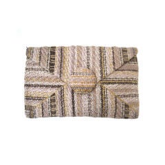 Harry Rosenfeld 40s Clutch in Beautiful Tweed and Gold Leather 10